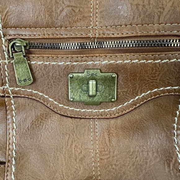 *BOC* Lt. Brown Leather Shoulder Purse - Picture 3 of 8